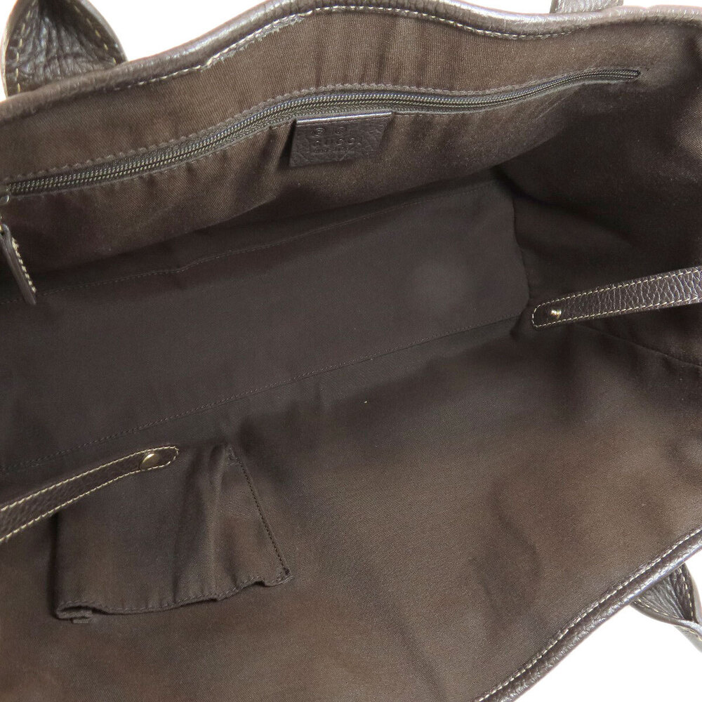 GUCCI GG Crystal Tote Bag Beige Brown Leather - Picture 5 of 11